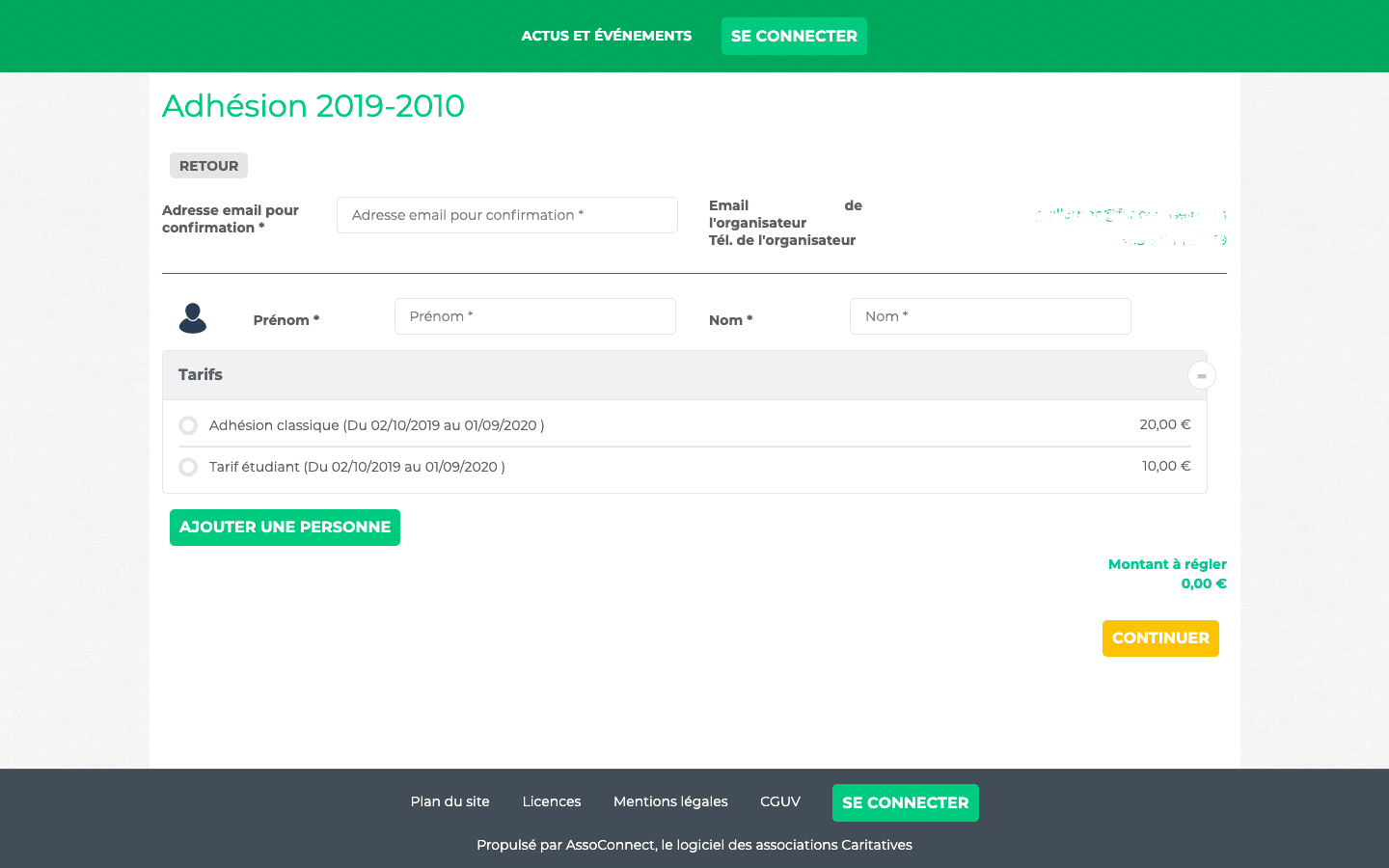 Assoconnect Adhésion