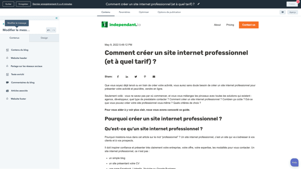 HubSpot CMS | Que vaut ce logiciel de création de site web