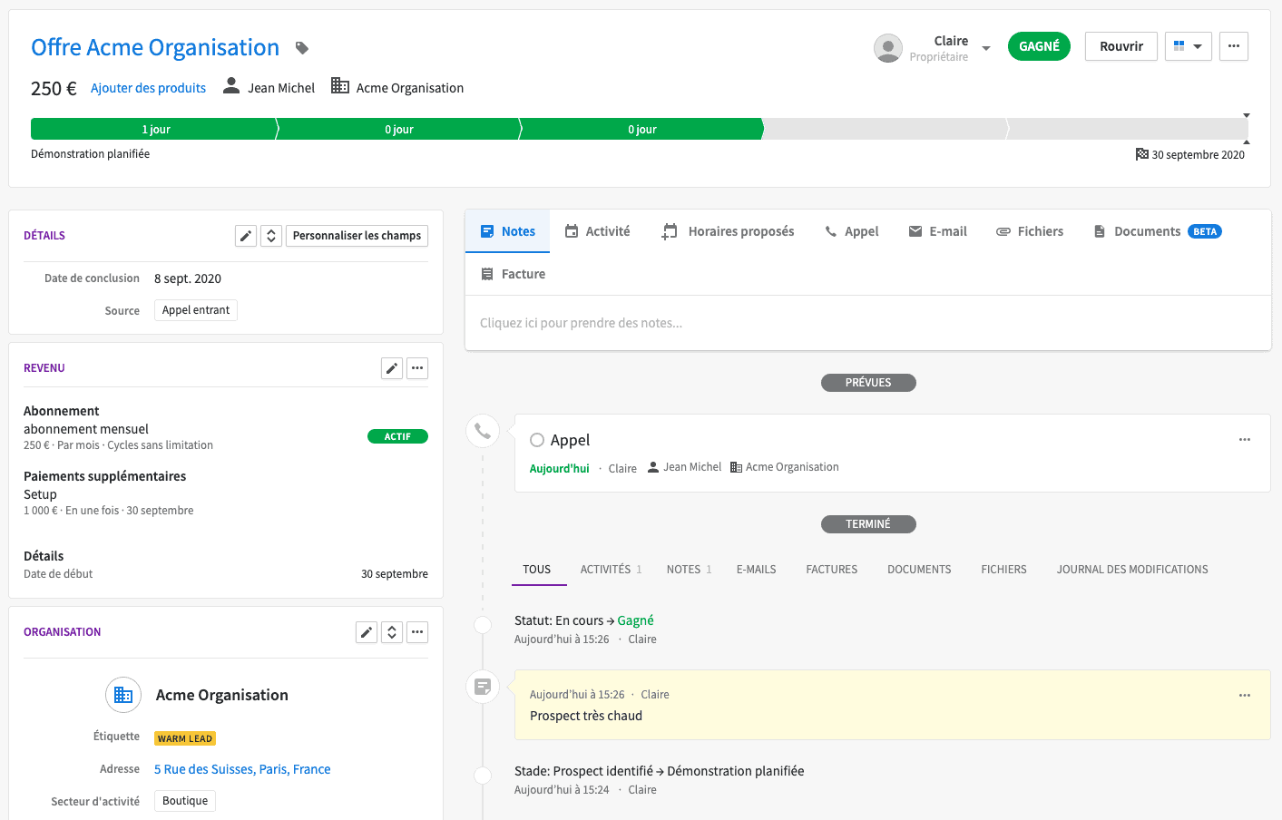 pipedrive offre