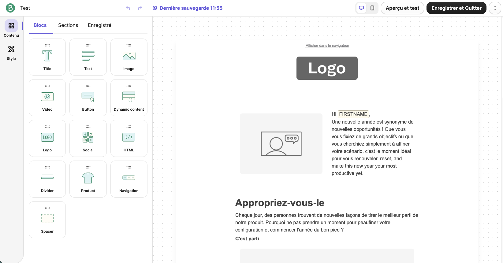 brevo design email