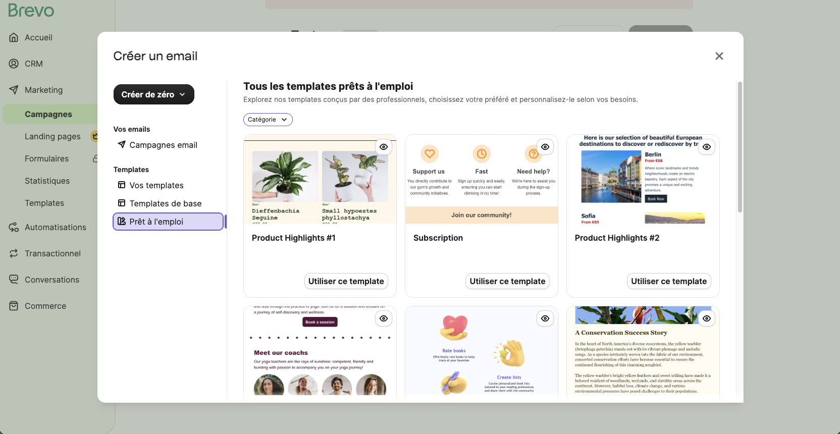 templates brevo