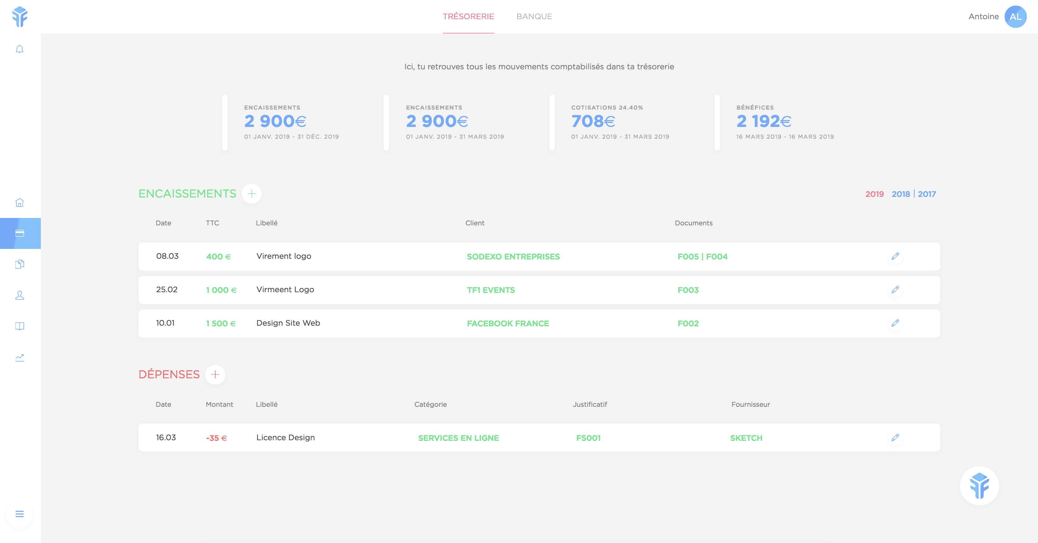 freebe synchronisation bancaire